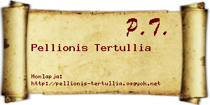 Pellionis Tertullia névjegykártya